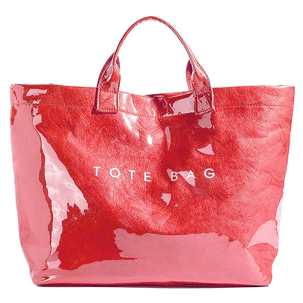 Kraft Paper Tote Bags With Pvc Surface Top-Handle Bag Vintage Clear ^_^